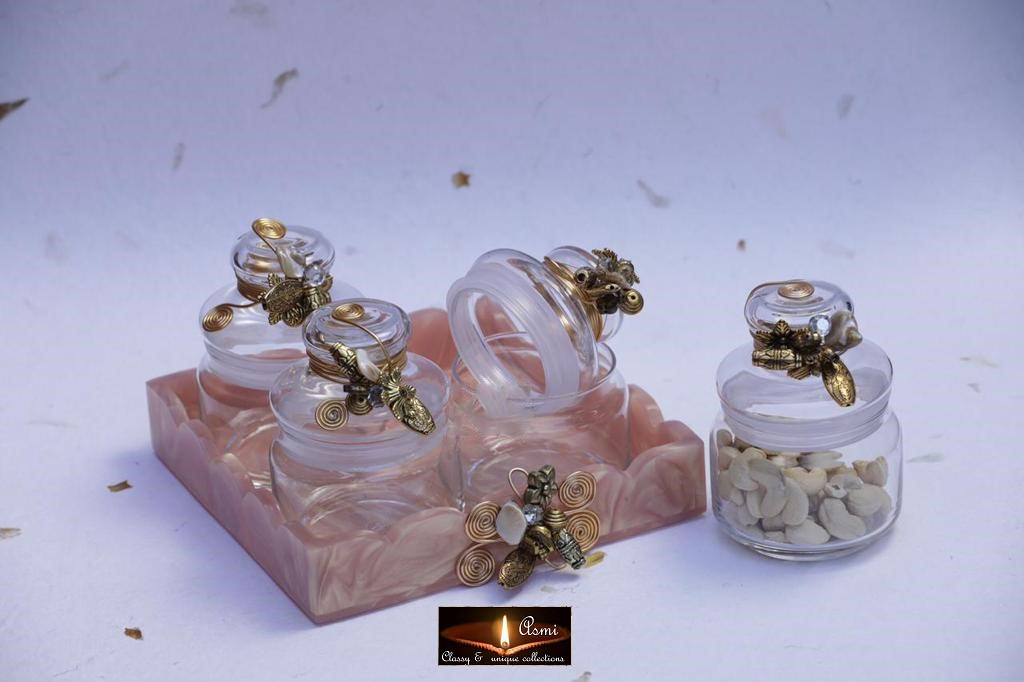 Resin Tray with 4 Popups Jar